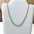 Quartz & Sapphire Beads Necklace : 925 Sterling Silver Natural Green Quartz Blue Sapphire Briolette Faceted Cushion Beaded Necklace