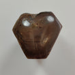 गोल्डन ब्राउन चॉकलेट नीलम रत्न छड़ी: 303.70cts प्राकृतिक अनुपचारित नीलम नमूना 6Ray स्टार रफ छड़ी 33*30mm