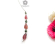 Watermelon Tourmaline Gemstone Loose Beads : 9.35cts Natural Multi Color Tourmaline Plain Teardrops Nuggets 4mm - 11mm