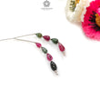 Watermelon Tourmaline Gemstone Loose Beads : 12.00cts Natural Multi Color Tourmaline Plain Teardrops Nuggets 6mm - 10mm