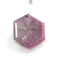 Ruby Gemstone Normal Cut Trapiche : 10.80cts Natural Untreated Raspberry Sheen Ruby Hexagon Shape 17.5*14mm (Copy)