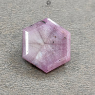 Ruby Gemstone Normal Cut Trapiche : 10.80cts Natural Untreated Raspberry Sheen Ruby Hexagon Shape 17.5*14mm (Copy)
