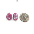 Ruby Gemstone Normal Cut Trapiche : 22.40cts Natural Untreated Raspberry Sheen Ruby Egg Shape 18*13mm Pair
