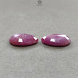 Ruby Gemstone Normal Cut Trapiche : 22.40cts Natural Untreated Raspberry Sheen Ruby Egg Shape 18*13mm Pair