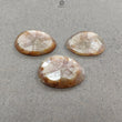 Multi Sapphire Gemstone Normal Cut Trapiche : 107.70cts Natural Untreated Raspberry Sheen Sapphire Egg Shape 31*21mm - 34*24.5mm 3pcs