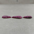 Ruby Gemstone Carving : 27.50cts Natural Untreated Unheated Red Ruby Hand Carved Uneven Shape 23*11mm - 26*12mm 3pcs