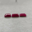 Ruby Gemstone Normal Cut : 14.50cts Natural Untreated Unheated Red Ruby Baguette Shape 11.5mm - 12.5mm 3pcs