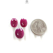 Ruby Gemstone Normal Cut : 23.20cts Natural Untreated Unheated Red Ruby Oval Shape 13.5*10mm - 14.5*12mm 3pcs