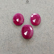 Ruby Gemstone Normal Cut : 23.30cts Natural Untreated Unheated Red Ruby Oval Shape 13.5*11.5mm - 15*12mm 3pcs