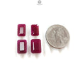 Ruby Gemstone Normal Cut : 23.80cts Natural Untreated Unheated Red Ruby Baguette Shape 11.5*7.5mm - 13*9.5mm 4pcs
