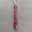 Rubellite Tourmaline Gemstone Loose Beads : 15.40cts Natural Untreated Tourmaline Plain Teardrops Nuggets 9mm - 15mm