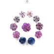 MULTI SAPPHIRE Gemstone Carving : Natural Untreated Sheen Sapphire Hand Carved FLOWER 11mm - 16mm Sets