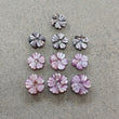 Rosemary Sheen Purple Pink SAPPHIRE Carving : Natural Untreated Sapphire Gemstone Hand Carved Flower 6pcs , 10pcs Lots