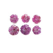 Rosemary Sheen Purple Pink SAPPHIRE Carving : Natural Untreated Sapphire Gemstone Hand Carved Flower 6pcs , 8pcs Lots