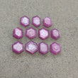 Rosemary Sheen SAPPHIRE Gemstone Flat Slices : Natural Untreated Unheated Pink Sapphire Hexagon Shape 11pcs 14pcs Lots