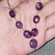 Star Ruby Gemstone Loose Beads : 54.75cts Natural Untreated Unheated Red Ruby Plain Oval Beads 10*8mm - 13*12mm For Jewelry