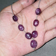 Star Ruby Gemstone Loose Beads : 54.75cts Natural Untreated Unheated Red Ruby Plain Oval Beads 10*8mm - 13*12mm For Jewelry