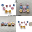 MULTI SAPPHIRE Gemstone Carving : Natural Untreated Sheen Sapphire Hand Carved FLOWER 11mm - 13mm Sets