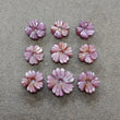 MULTI SAPPHIRE Gemstone Carving : Natural Untreated Sheen Sapphire Hand Carved FLOWER 10mm - 14mm Sets