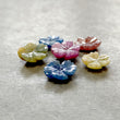 Rosemary Sheen Pink & Multi SAPPHIRE Carving : Natural Untreated Sapphire Gemstone Hand Carved Flower 9mm-14mm Lots