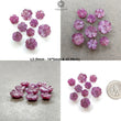 Rosemary Sheen Pink SAPPHIRE Carving : Natural Untreated Sapphire Gemstone Hand Carved Flower 9mm - 14mm Lots