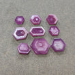 Rosemary Sheen SAPPHIRE Gemstone Flat Slices : Natural Untreated Unheated Pink Sapphire Hexagon Shape 9pcs 11pcs Lots