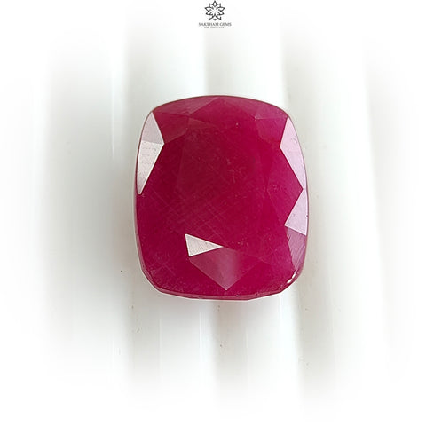 Ruby Gemstone Normal Cut :13.10cts Natural Untreated Unheated Red Ruby Cushion Shape 16*13mm 1pcs