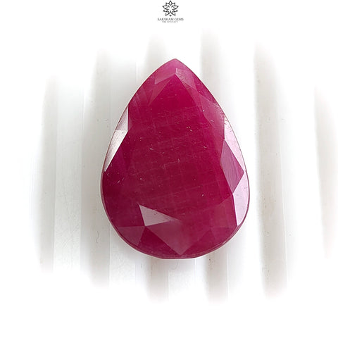 Ruby Gemstone Normal Cut :18.00cts Natural Untreated Unheated Red Ruby Pear Shape 24*16mm 1pc