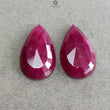 Ruby Gemstone Normal Cut :65.10cts Natural Untreated Unheated Red Ruby Pear Shape 30*17mm Pair