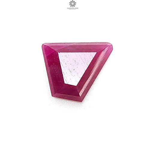 Ruby Gemstone Step Cut : 8.30cts Natural Untreated Unheated Red Ruby Trapezium Shape 14*16mm 1pc