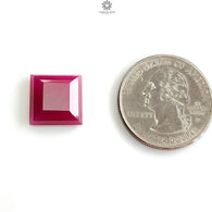 Ruby Gemstone Step Cut : 9.20cts Natural Untreated Unheated Red Ruby Square Shape 13*4mm 1pc