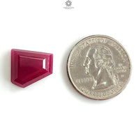 Ruby Gemstone Step Cut : 11.42cts Natural Untreated Unheated Red Ruby Trapezium Shape 14*16mm 1pc