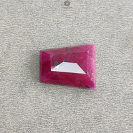 Ruby Gemstone Step Cut : 20.00cts Natural Untreated Unheated Red Ruby Trapezium Shape 19*16mm 1pc