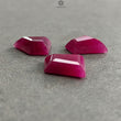 Ruby Gemstone Step Cut : 17.80cts Natural Untreated Unheated Red Ruby Trapezium Shape 10*12mm 3pc