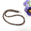Golden Brown Chocolate Sapphire Gemstone Beads Necklace : 27.30gms Natural Plain Cushion Briolette Sapphire 925 Sterling Silver 6mm-7mm 20"