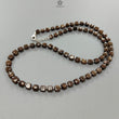 Golden Brown Sapphire Gemstone Beads Necklace : 21.00gms (Apx) Natural Plain Cushion Sapphire 925 Sterling Silver 4*3mm - 6*4mm 20" (Apx)