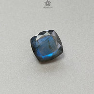 Rainbow Flashing Labradorite Gemstone Normal Cut : 9.40cts Natural Untreated Blue Labradorite Cushion Shape 14mm