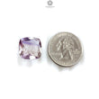 Rutile Amethyst Quartz Gemstone Normal Cut : 11.50cts Natural Untreated Purple Amethyst Cushion Shape 14mm