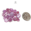 Rosemary Sheen Sapphire Gemstone Flat Slices : Natural Untreated Unheated Pink Sapphire Hexagon Shape 17pcs , 31pcs Lots