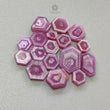 Rosemary Sheen Sapphire Gemstone Flat Slices : Natural Untreated Unheated Pink Sapphire Hexagon Shape 17pcs , 31pcs Lots