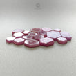 Rosemary Sheen Sapphire Gemstone Flat Slices : Natural Untreated Unheated Pink Sapphire Hexagon Shape 17pcs , 31pcs Lots