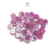 Rosemary Sheen Sapphire Gemstone Flat Slices : Natural Untreated Unheated Pink Sapphire Hexagon Shape 17pcs , 31pcs Lots