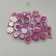 Rosemary Sheen Sapphire Gemstone Flat Slices : Natural Untreated Unheated Pink Sapphire Hexagon Shape 17pcs , 31pcs Lots