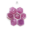 Rosemary Sheen Sapphire Gemstone Flat Slices : Natural Untreated Unheated Pink Sapphire Hexagon Shape 7pcs , 19pcs Lots