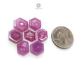 Rosemary Sheen Sapphire Gemstone Flat Slices : Natural Untreated Unheated Pink Sapphire Hexagon Shape 7pcs , 19pcs Lots