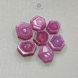 Rosemary Sheen Sapphire Gemstone Flat Slices : Natural Untreated Unheated Pink Sapphire Hexagon Shape 7pcs , 19pcs Lots