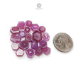 Rosemary Sheen Sapphire Gemstone Flat Slices : Natural Untreated Unheated Pink Sapphire Hexagon Shape 7pcs , 19pcs Lots