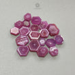 Rosemary Sheen Sapphire Gemstone Flat Slices : Natural Untreated Unheated Pink Sapphire Hexagon Shape 7pcs , 19pcs Lots