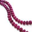 Ruby Gemstone Melon Beads Necklace : 385.40cts 925 Sterling Silver Natural Ruby Hand Carved Rondelle Melon Beads 6mm-15mm 18"