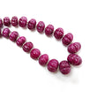 Ruby Gemstone Melon Beads Necklace : 519.80cts 925 Sterling Silver Natural Ruby Hand Carved Rondelle Melon Beads 8mm-13mm 20"
